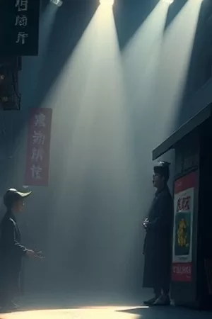 《雾港谜案》剧集海报，雾气弥漫的集装箱码头夜景