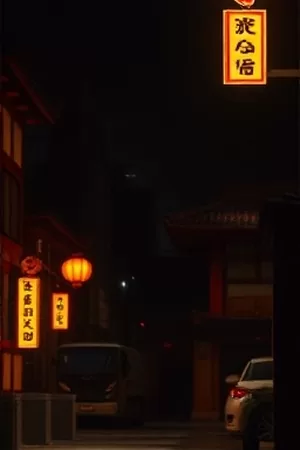 《归途列车》剧集封面，夜色中驶过站台的列车