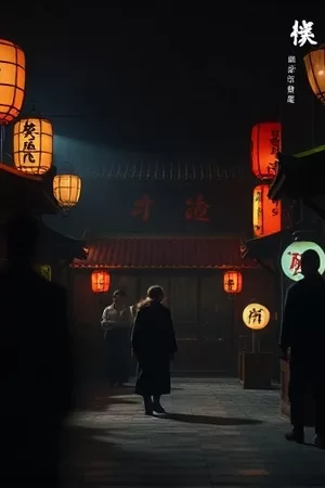 《烟雨楼台记》剧集竖版海报，老照相馆门前的一家三代人