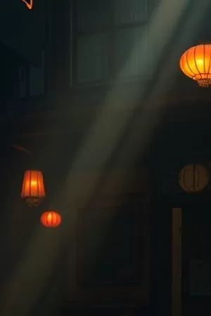 《第七个证人》剧集海报，昏暗审讯室里摊开的旧卷宗